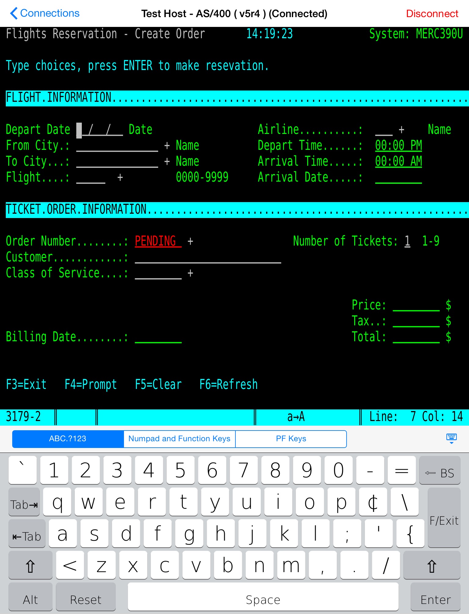 TTerm 5250 screenshot 2