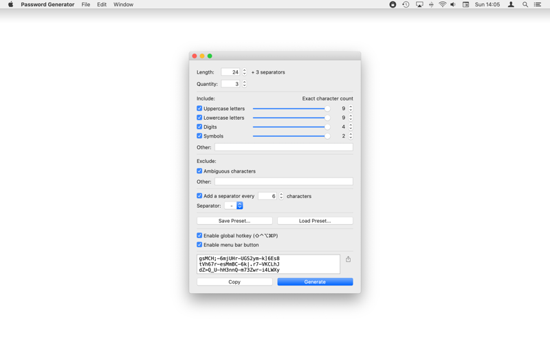 Password Generator. screenshot 2