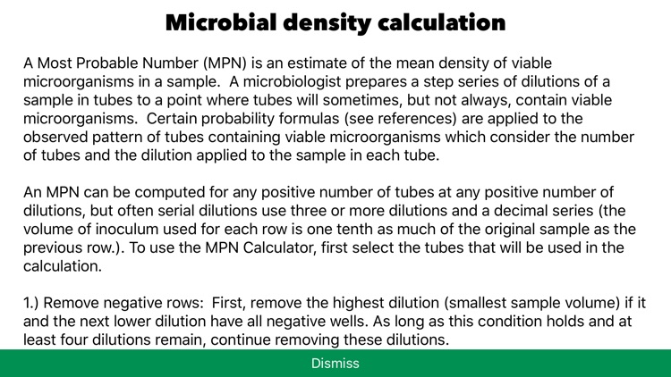 Microbial density calculation