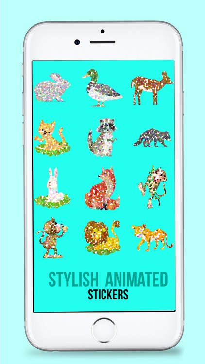 Animated Doted Animals Sticker