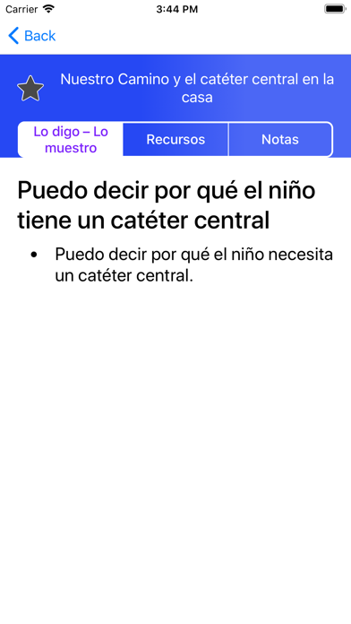 Catéter central screenshot 2