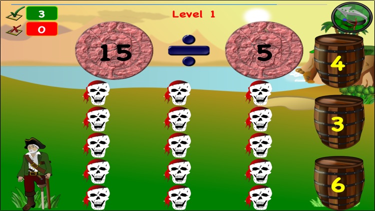 Games Math Pirate Trainer Kids screenshot-3