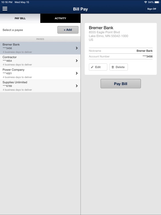 Bremer Bank Business for iPad screenshot-3