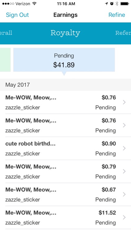 Earnings by Zazzle