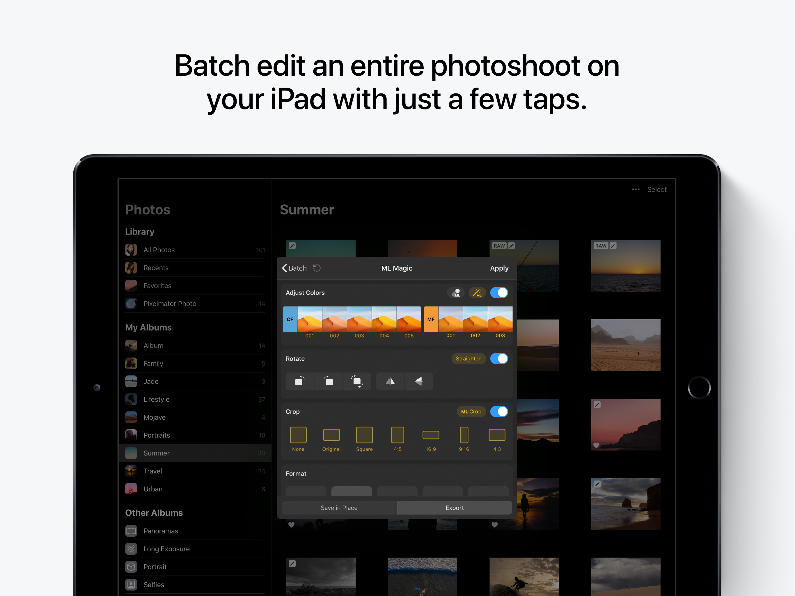 Screenshot do app Pixelmator Photo