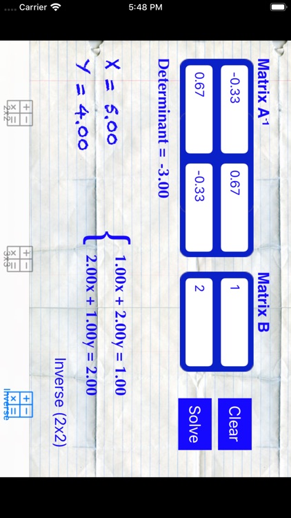 Simple Matrices solver