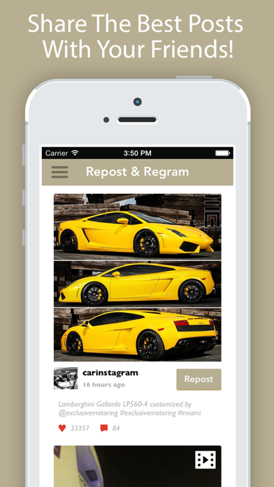 Repost & Regram for Instagram - Photo and Video Reposter Instarepost Whiz App - Shoutout, Download, Instagrab, and Search Your Photos and Videos on Downloader Screenshot 3