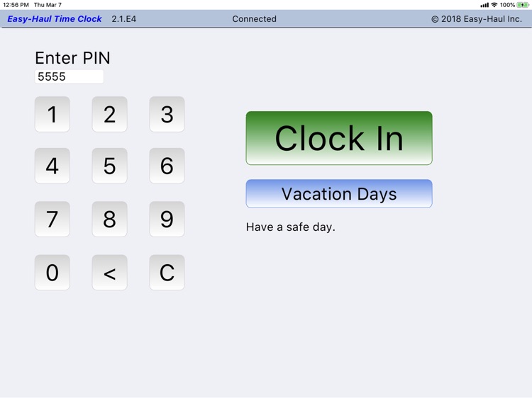 EasyHaul Time Clock