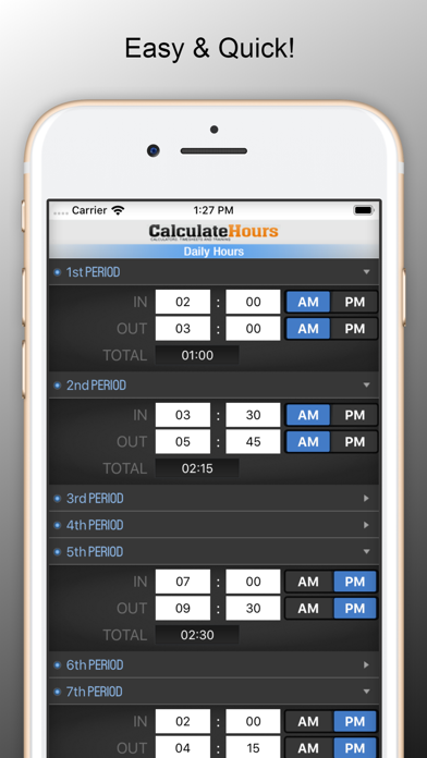 How to cancel & delete Calculate Hours Worked - Timesheet Calculator from iphone & ipad 1