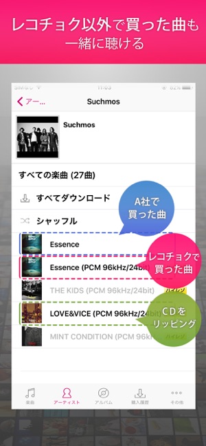 レコチョクplus ハイレゾ 歌詞対応音楽プレイヤーアプリ をapp Storeで