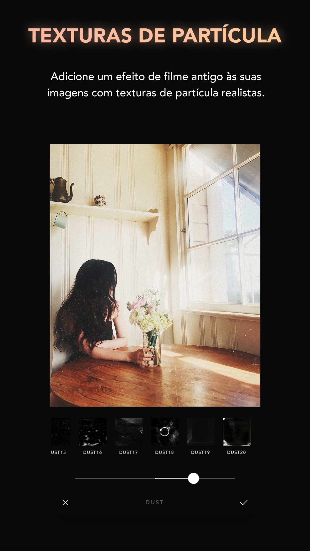 Screenshot do app Afterlight — Editor de Fotos