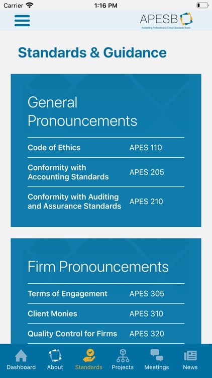 APESB Professional Standards