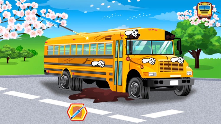 School Bus Car Wash Games screenshot-5