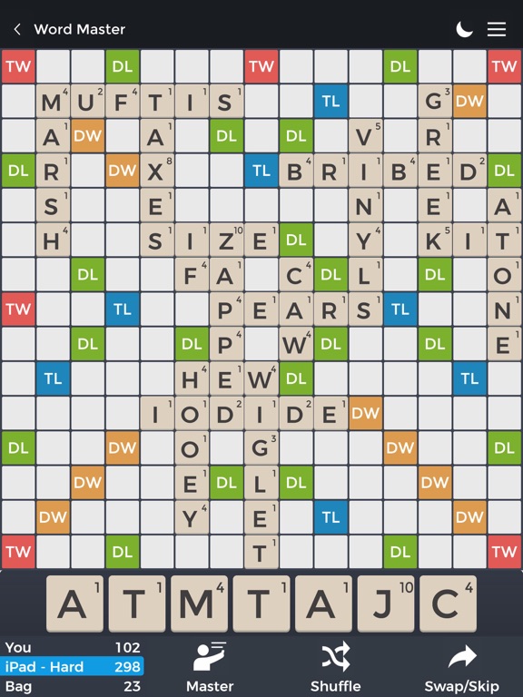 Word Master - The most practical scrabble-like board game screenshot