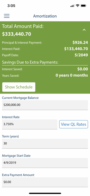 mortgage calculator by ql on the app store advanced mortgage payoff calculator