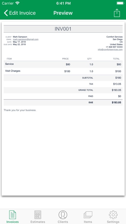 Invoice App for Small Business