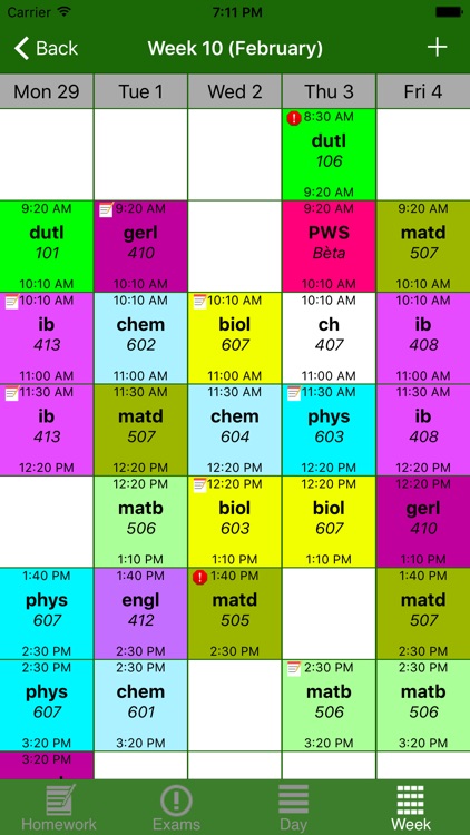 HomeWork & Timetable App