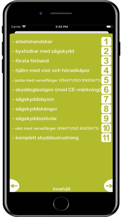 Motorsåg A1 skyddsutrustning screenshot 2