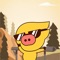 Here comes the pig with the big nose