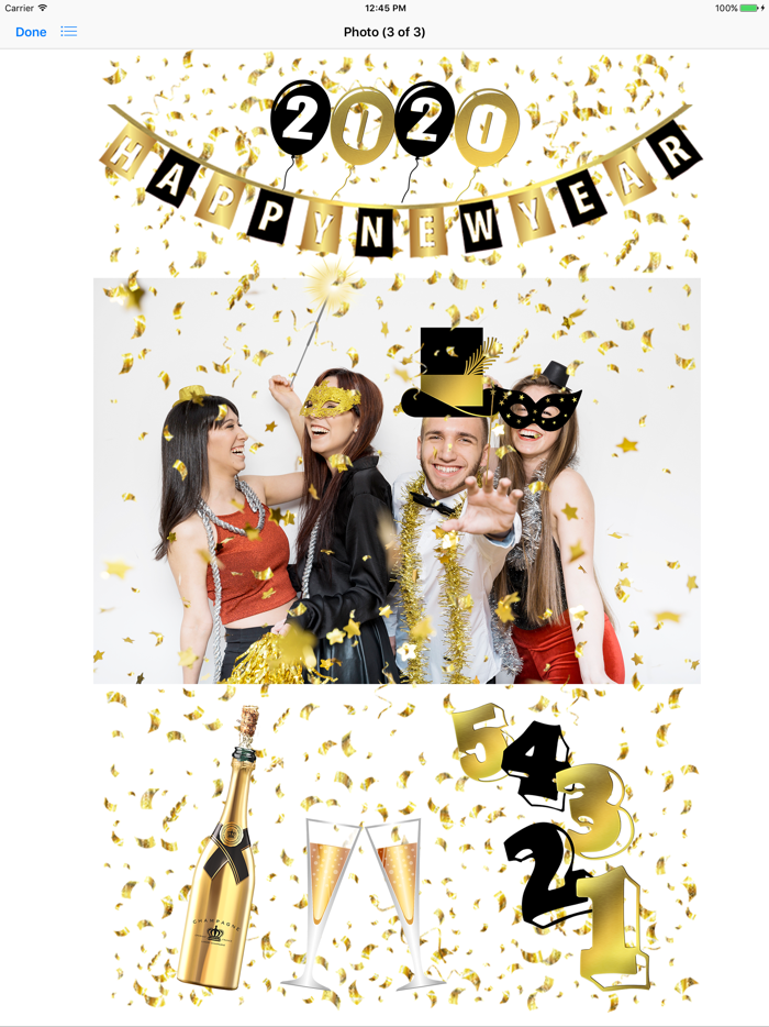 2020 Happy New Year - Stickers