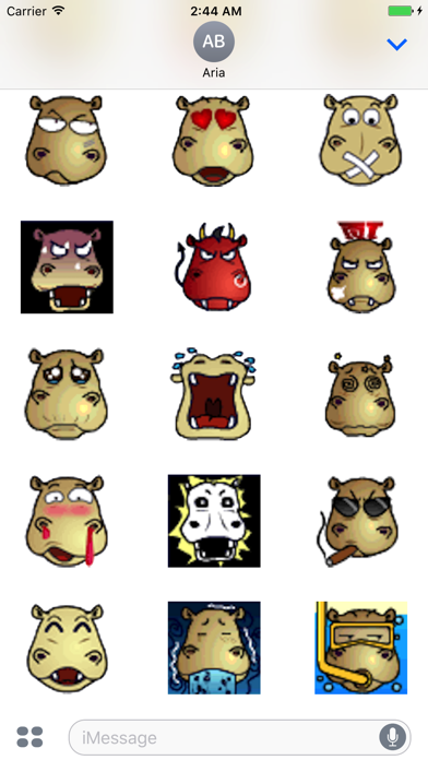 Animated Hippo Emoji stickers screenshot 2