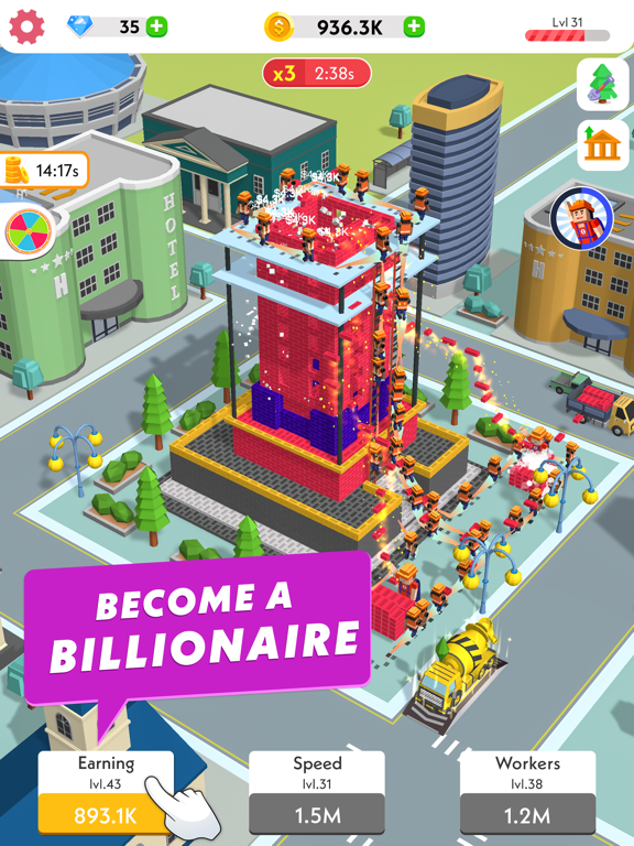 Idle Construction 3D на iPad