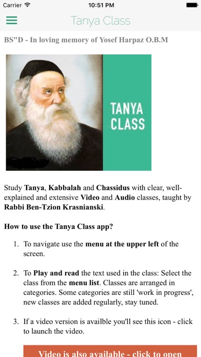 How to cancel & delete Tanya Class Rabbi Krasnianski from iphone & ipad 1