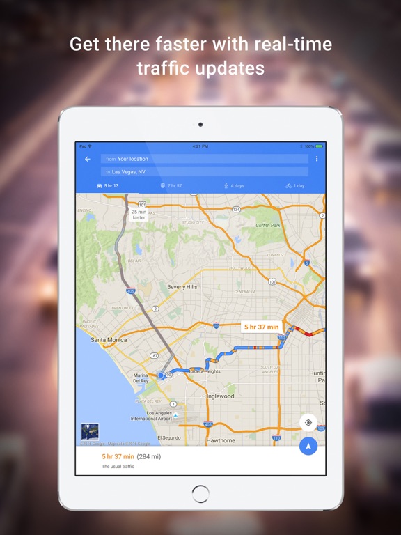 iPad Image of Google Maps - Transit & Food
