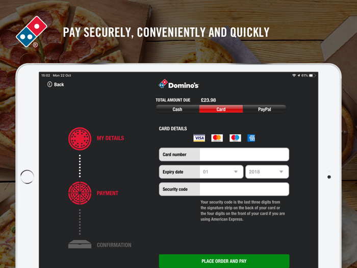 Dominos Pizza for iPad