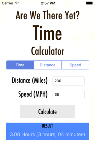 Are We There Yet? (Calculator) - náhled