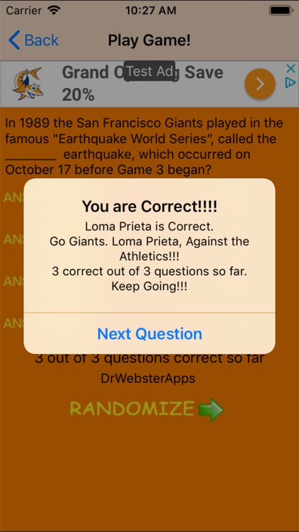 Trivia Game for SF Giants fans screenshot-6