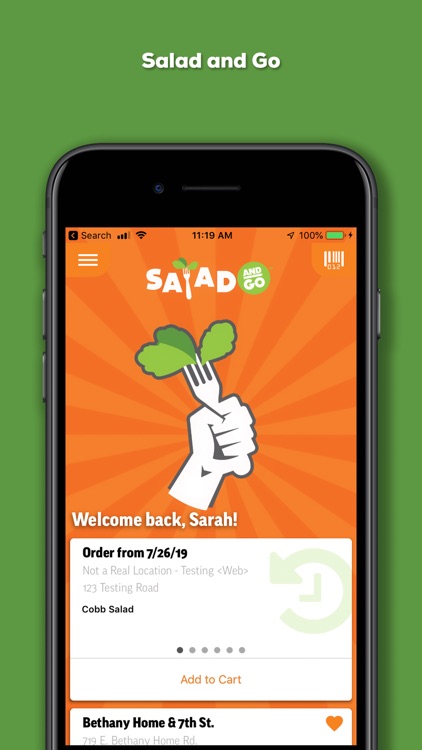 Salad and Go Ordering App