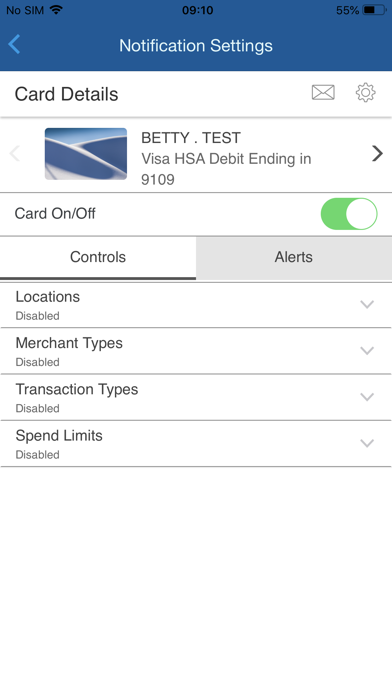 TopMark FCU Debit Card Manager screenshot 3