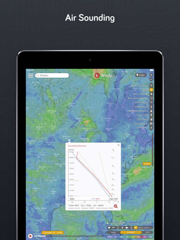 iPad Image of Windy.com