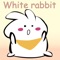 Whiteabbit" is a lovely rabbit sticker