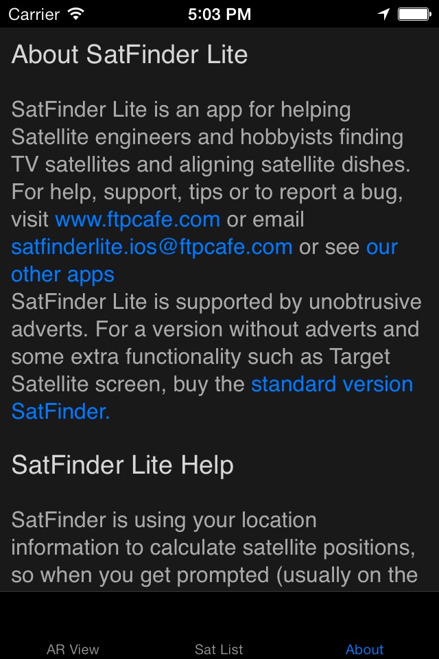 SatFinder Lite screenshot 3
