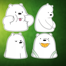 Cute white Bear Stickers