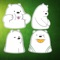 Cute white Bear Stickers