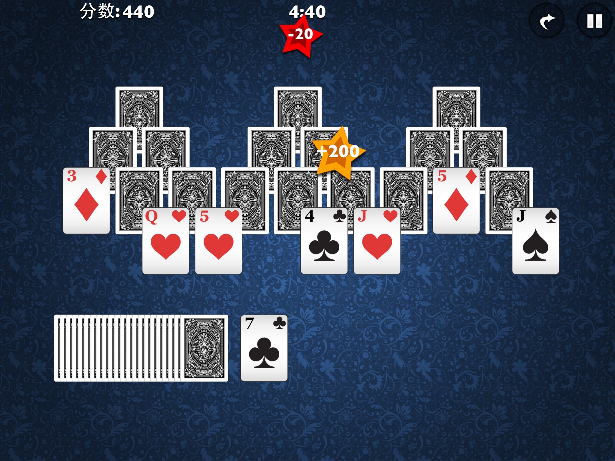 Solitaire Tri-Peaks Go screenshot 2