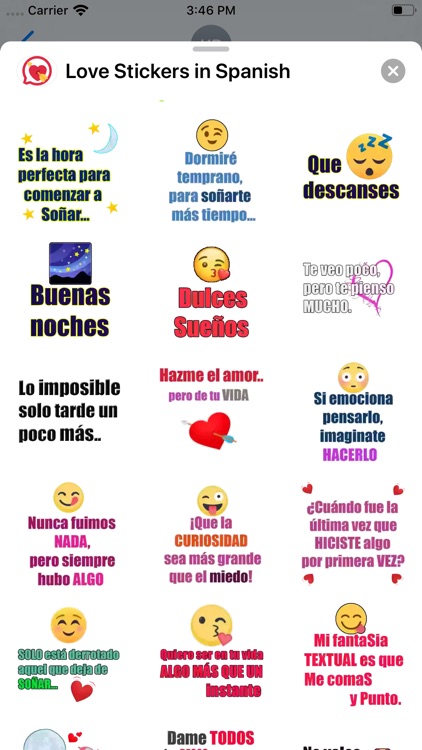 Love Stickers in Spanish screenshot-3