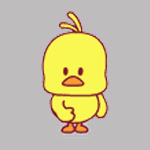 Dynamic little yellow chicken