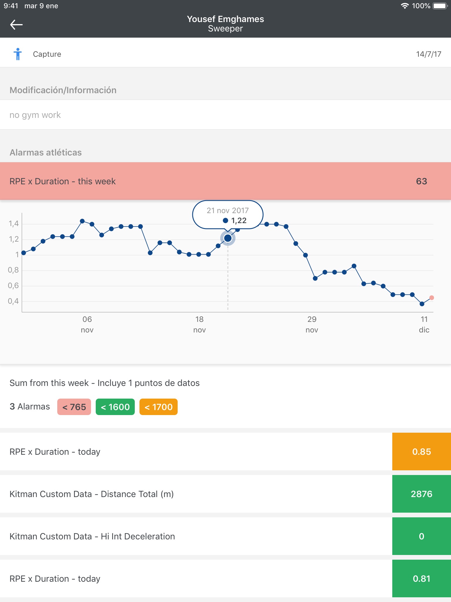 Kitman Labs Coach screenshot 3