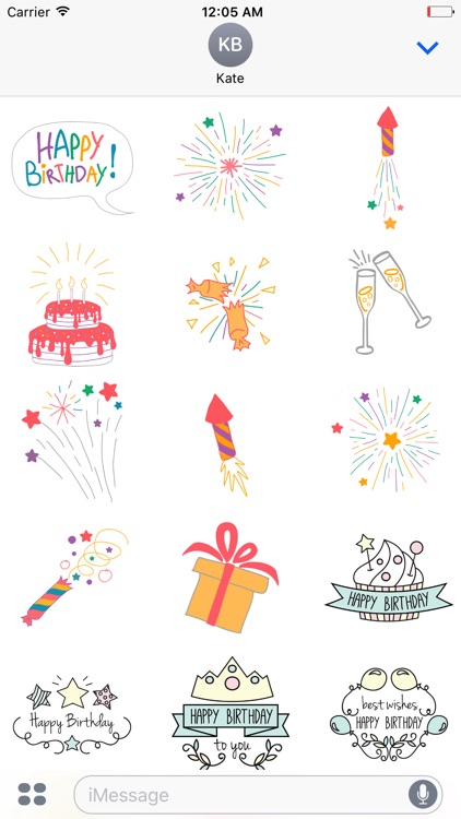 A Very Happy Birthday Stickers