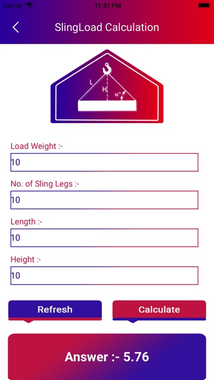 SlingLoad Calculation screenshot-3