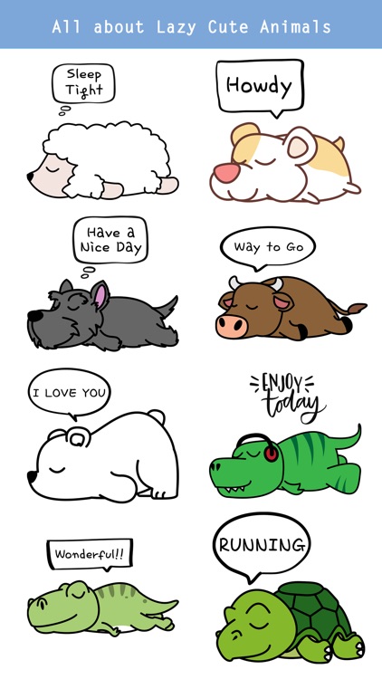 Say it with Lazy Animals