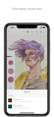 Captura de Pantalla 2 Adobe Photoshop Sketch iphone