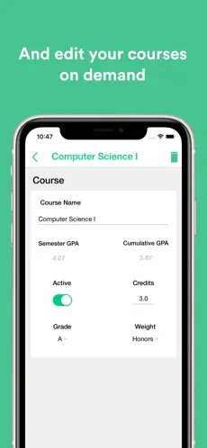 Captura de Pantalla 3 Scope: Custom GPA Calculator iphone