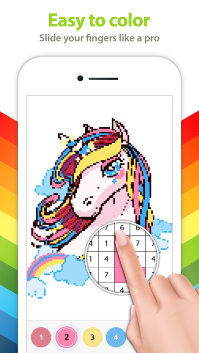 How to cancel & delete Unicorn Color by Number + from iphone & ipad 3