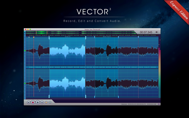 Vector 3 Express: Audio Editor