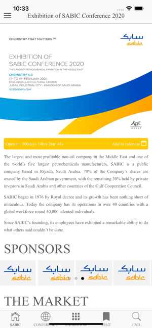 Exhibition of SABIC Conf. 2020